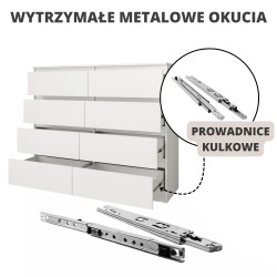 Komoda 100 cm z 8 szufladami LEMON