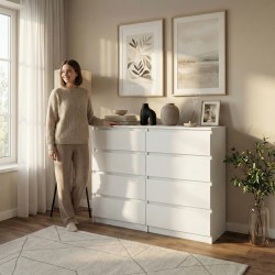 Komoda 100 cm z 8 szufladami LEMON