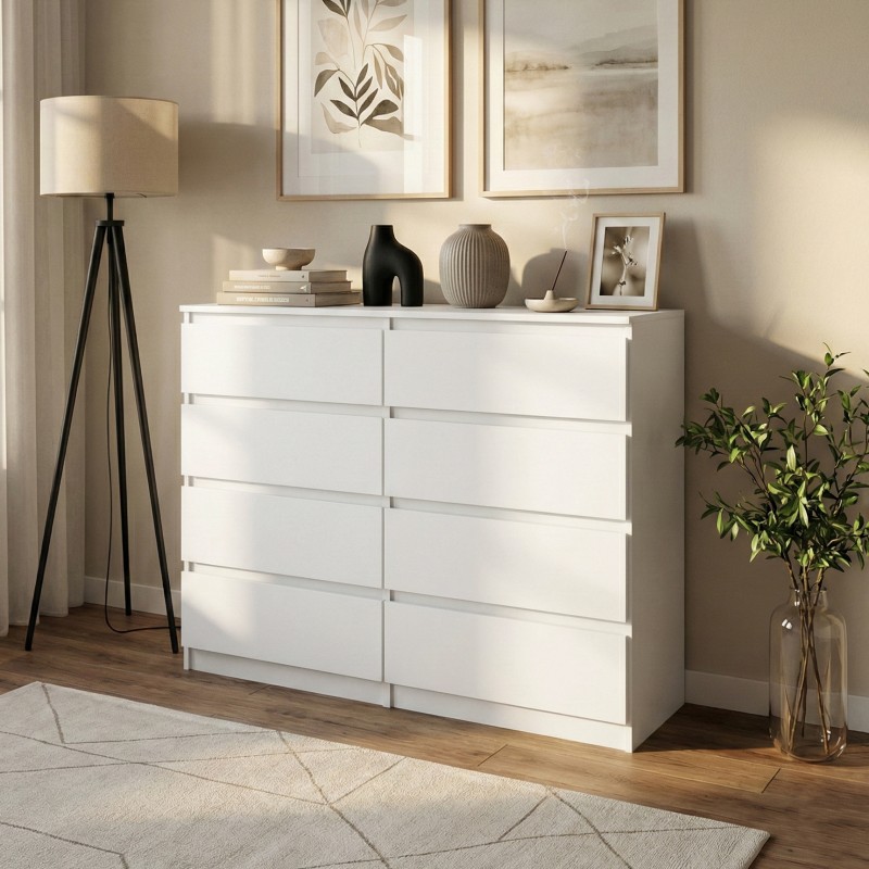 Komoda 100 cm z 8 szufladami LEMON