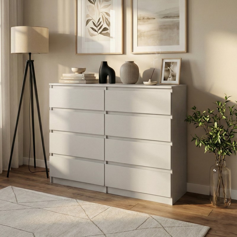 Komoda 100 cm z 8 szufladami LEMON