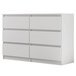Komoda LEMON 120/140 cm – 6 szuflad, nowoczesna do salonu