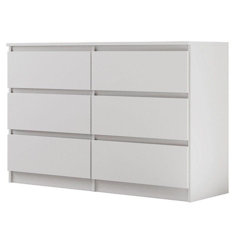 Komoda LEMON 120/140 cm – 6 szuflad, nowoczesna do salonu