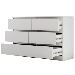 Komoda LEMON 120/140 cm – 6 szuflad, nowoczesna do salonu