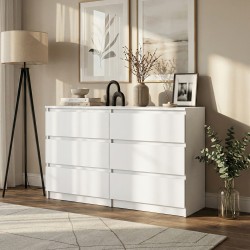 Komoda LEMON 120/140 cm – 6 szuflad, nowoczesna do salonu