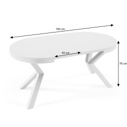Okrągły stół rozkładany NORDIC– nowoczesny do jadalni
