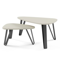 Stolik kawowy OVIO zestaw 2 – stolik z metalową ramą