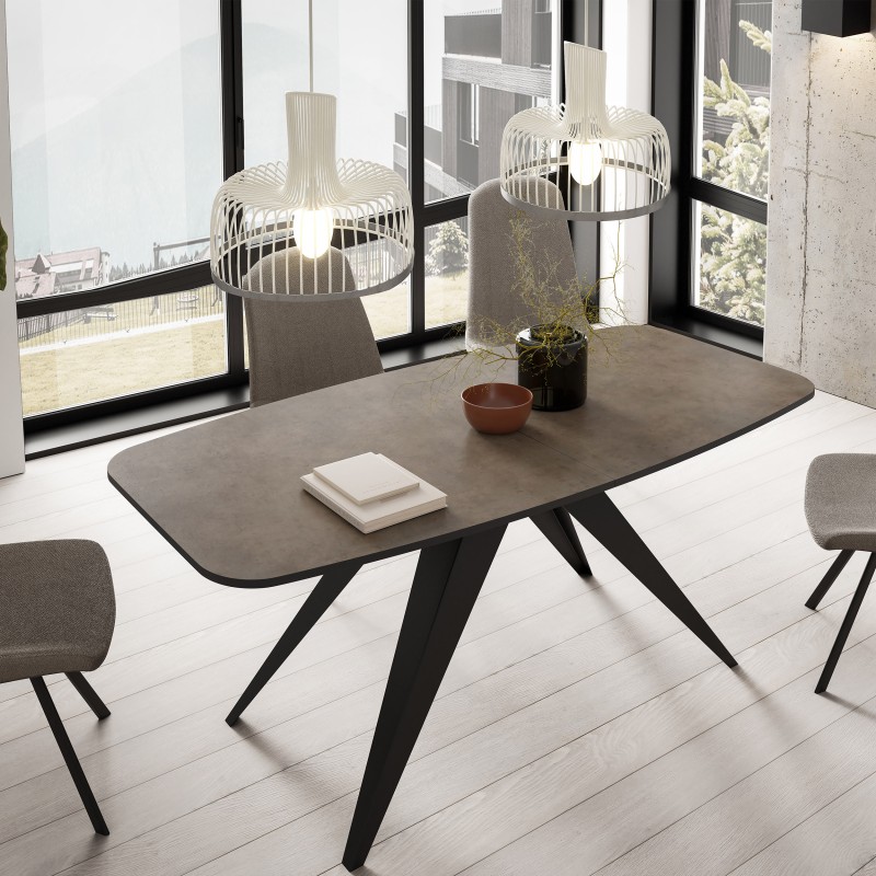 Stół owalny rozkładany FERINI –  stół do jadalni 160/180 cm