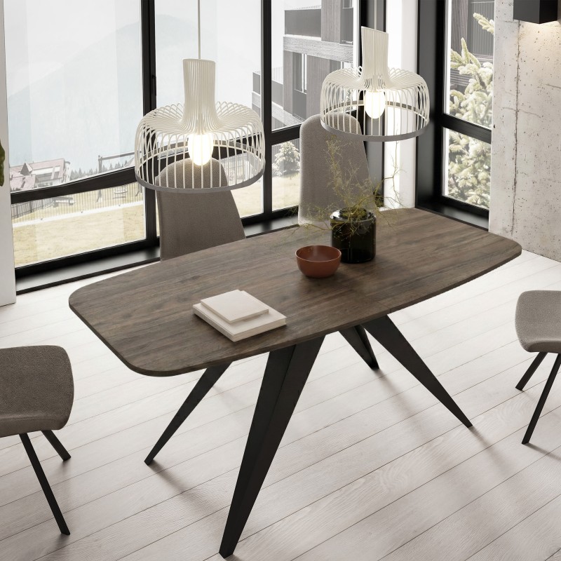 Stół owalny rozkładany FERINI –  stół do jadalni 160/180 cm