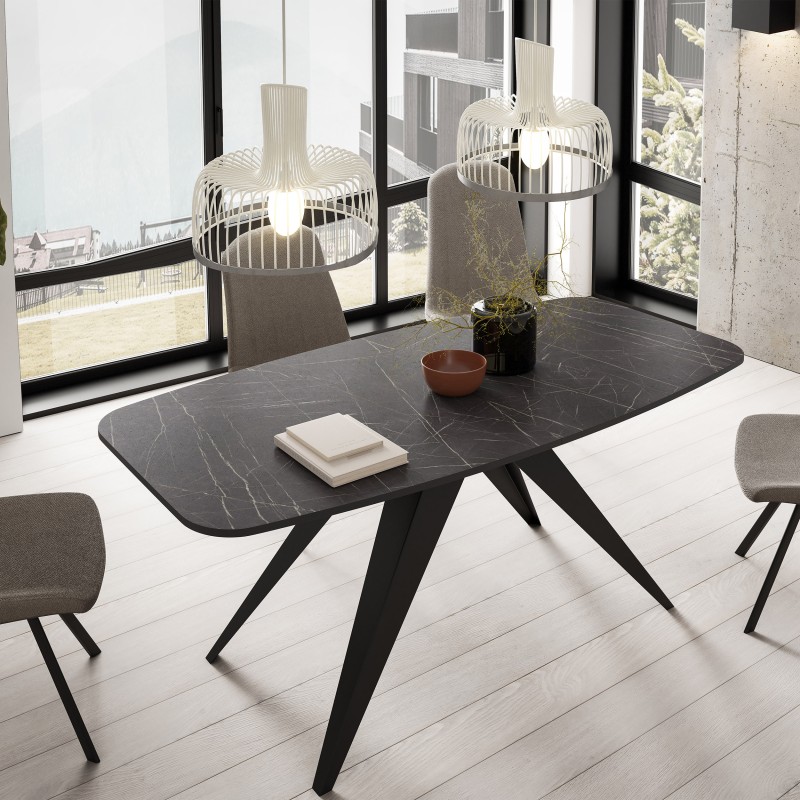 Stół owalny rozkładany FERINI –  stół do jadalni 160/180 cm