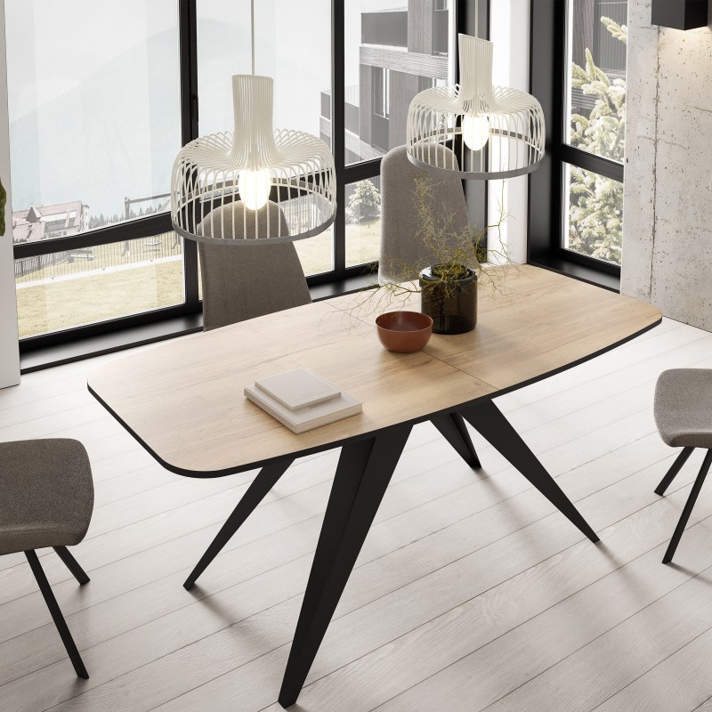 Stół owalny rozkładany FERINI –  stół do jadalni 160/180 cm