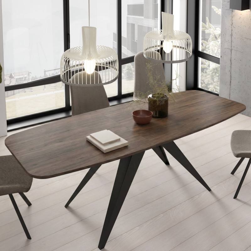 Stół owalny rozkładany FERINI –  stół do jadalni 160/180 cm