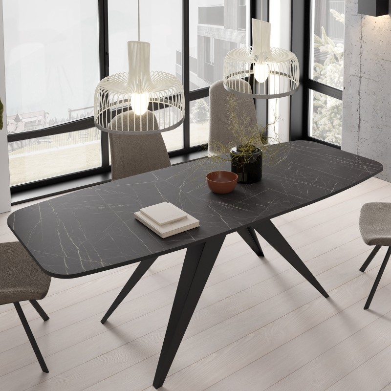 Stół owalny rozkładany FERINI –  stół do jadalni 160/180 cm