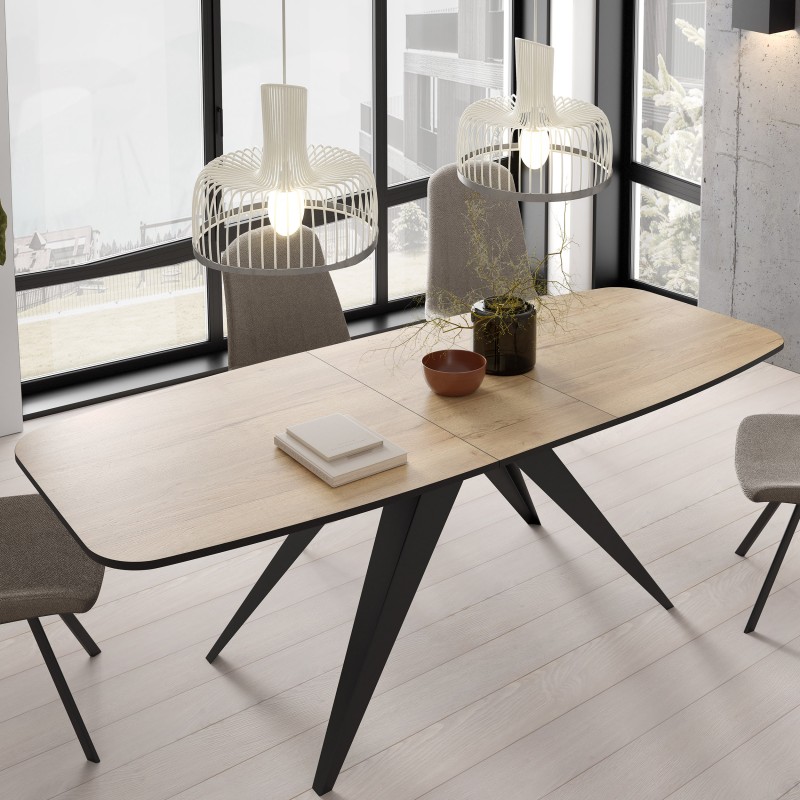 Stół owalny rozkładany FERINI –  stół do jadalni 160/180 cm