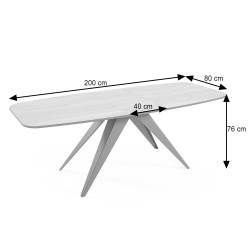 Stół owalny rozkładany FERINI –  stół do jadalni 160/180 cm