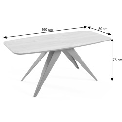 Stół owalny rozkładany FERINI –  stół do jadalni 160/180 cm