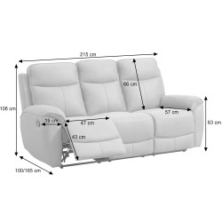 Sofa DOLCE 3-osobowa z Funkcją Relax – Sofa do Salonu
