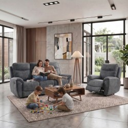 Zestaw wypoczynkowy DOLCE z funkcją relax – sofa 3-osobowa i fotel