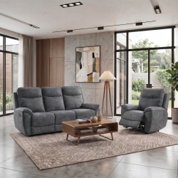 Zestaw wypoczynkowy DOLCE z funkcją relax – sofa 3-osobowa i fotel