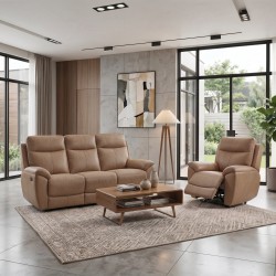 Zestaw wypoczynkowy DOLCE z funkcją relax – sofa 3-osobowa i fotel