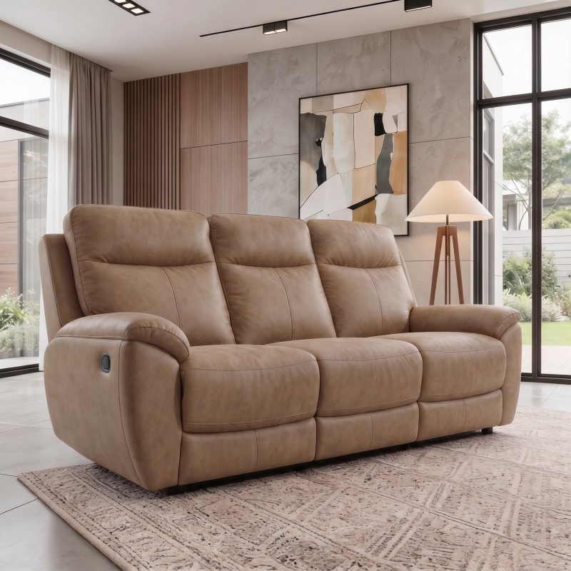 Zestaw wypoczynkowy DOLCE z funkcją relax – sofa 3-osobowa i fotel