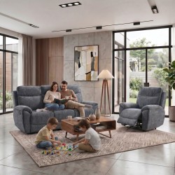 Zestaw wypoczynkowy DOLCE z funkcją relax – sofa 3-osobowa i fotel