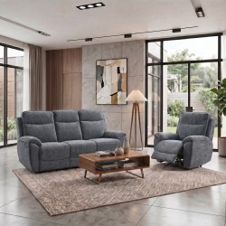 Zestaw wypoczynkowy DOLCE z funkcją relax – sofa 3-osobowa i fotel