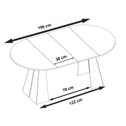 Stół rozkładany FUELO – okrągły stół do jadalni 100/120 cm