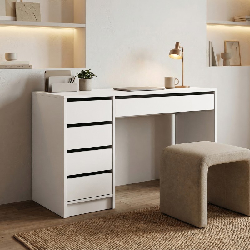 Biurko MALTA 120 cm – Biurko z 5 Szufladami
