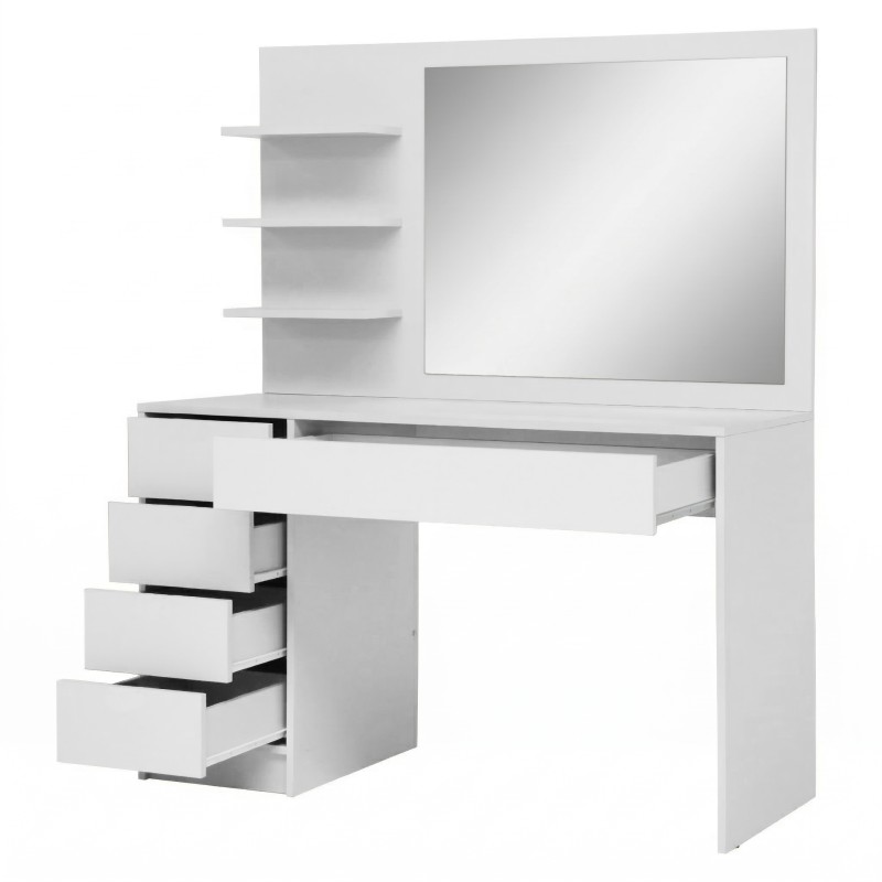 Toaletka MALTA z Lustrem 120 cm – 5 Szuflad