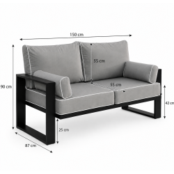 Sofa Ogrodowa Dwuosobowa VERDINO | BeautySofa24.pl