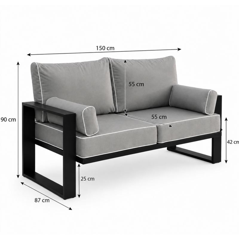 Sofa Ogrodowa Dwuosobowa VERDINO | BeautySofa24.pl