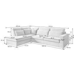 Narożnik do salonu PARMA L 🛋️ BeautySofa24.pl