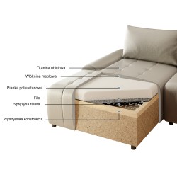 Narożnik z funkcją spania COSTA L | BeautySofa24.pl