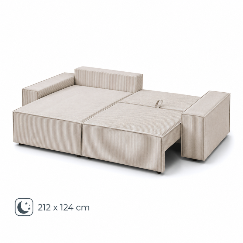 Narożnik z funkcją spania SAN REMO ❤︎ BeautySofa24.pl