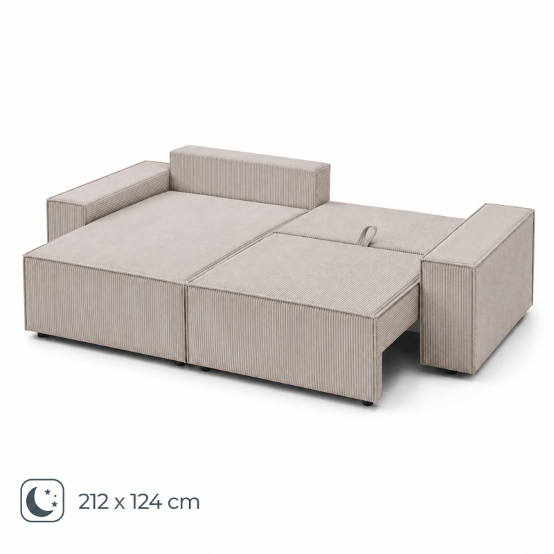Narożnik z funkcją spania SAN REMO ❤︎ BeautySofa24.pl