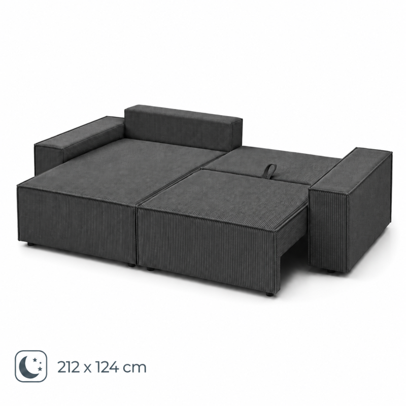 Narożnik z funkcją spania SAN REMO ❤︎ BeautySofa24.pl