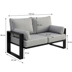 Sofa Ogrodowa Dwuosobowa VERDINO | BeautySofa24.pl