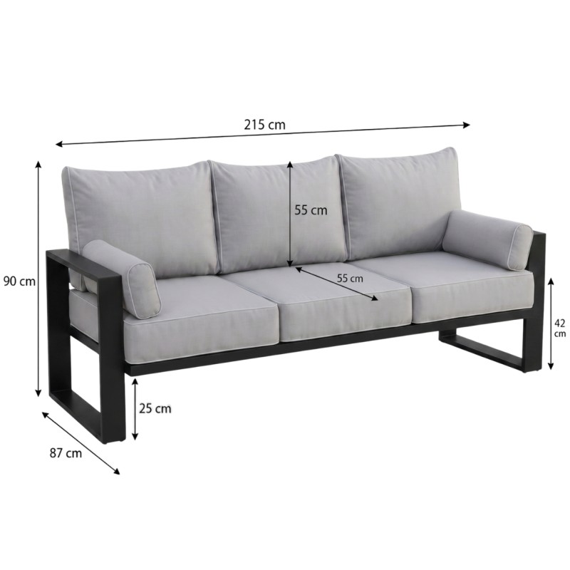 Sofa ogrodowa trzyosobowa VERDINO | BeautySofa24.pl