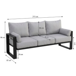 Sofa ogrodowa trzyosobowa VERDINO II | BeautySofa24.pl