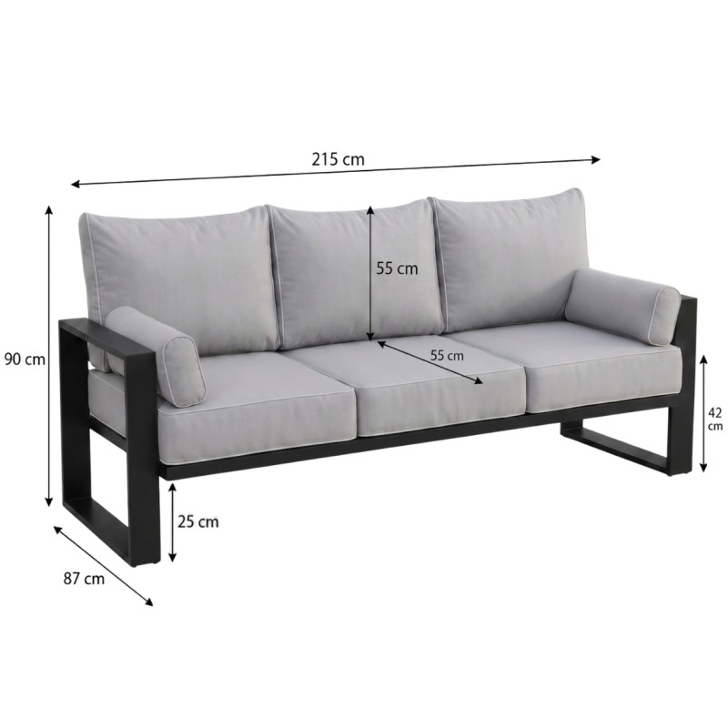 Sofa ogrodowa trzyosobowa VERDINO II | BeautySofa24.pl