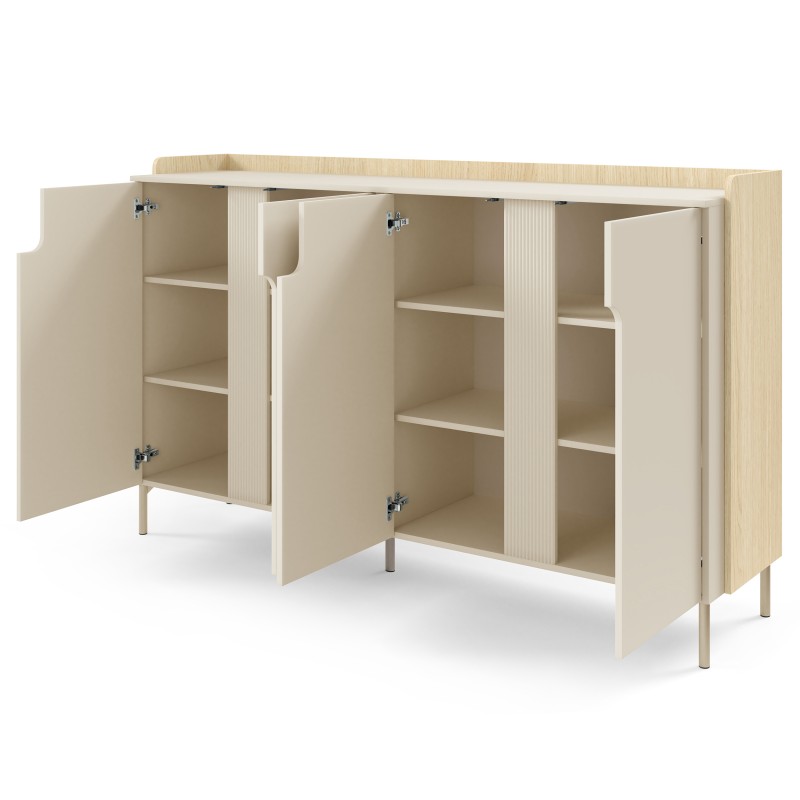 Komoda POSITIVO 180 cm – 4 Drzwi TIP-ON, Nowoczesna Komoda