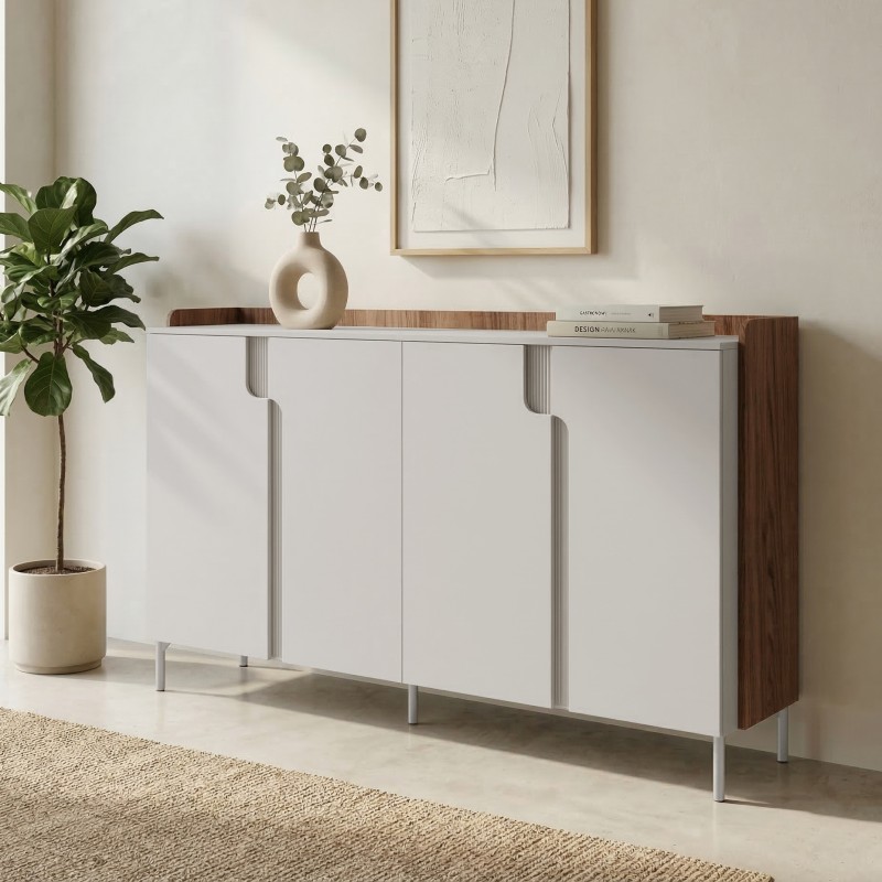 Komoda POSITIVO 180 cm – 4 Drzwi TIP-ON, Nowoczesna Komoda