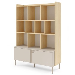 Regał POSITIVO 113 cm – 1 Drzwi TIP-ON, Szuflada i Półki