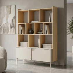 Regał POSITIVO 113 cm – 1 Drzwi TIP-ON, Szuflada i Półki