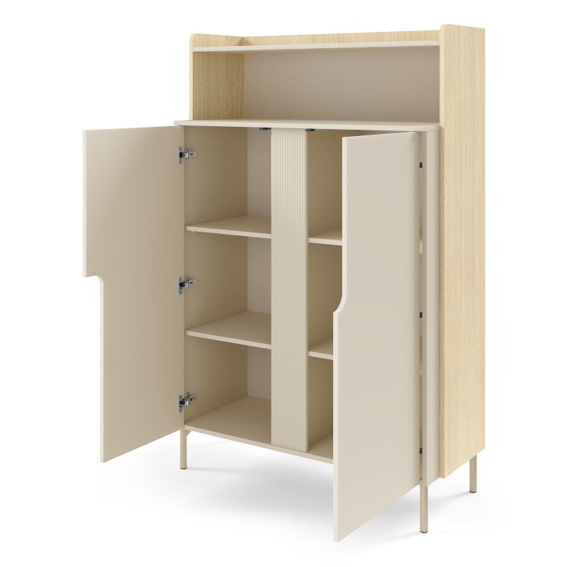 Komoda POSITIVO 100 cm – 2 Drzwi, Otwarty Regał, TIP-ON