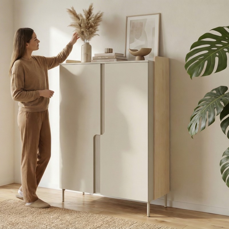 Komoda POSITIVO 100 cm – 2 drzwi, TIP-ON, nowoczesna komoda