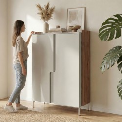 Komoda POSITIVO 100 cm – 2 drzwi, TIP-ON, nowoczesna komoda