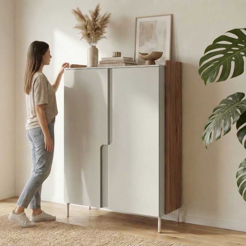 Komoda POSITIVO 100 cm – 2 drzwi, TIP-ON, nowoczesna komoda