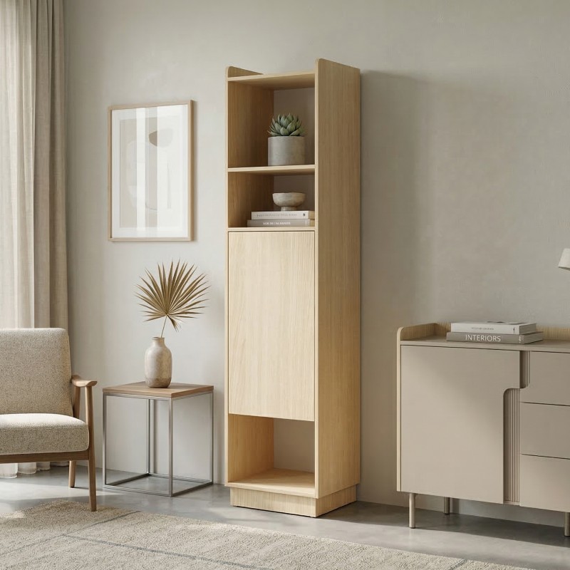 Regał POSITIVO z drzwiami 45 cm – system TIP-ON
