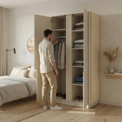 Szafa POSITIVO 100 cm – 2-drzwiowa szafa TIP-ON bez uchwytów